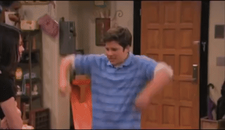 GIF of Freddy from iCarly going 'Yessss!!'